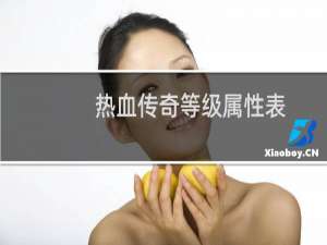 热血传奇等级属性表