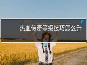 热血传奇等级技巧怎么升