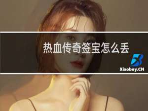 热血传奇签宝怎么丢