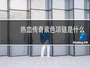 热血传奇紫色项链是什么