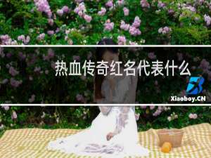 热血传奇红名代表什么
