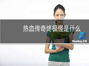 热血传奇终极怪是什么