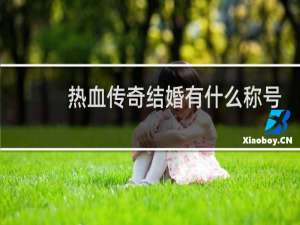 热血传奇结婚有什么称号