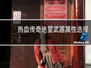 热血传奇绝望武器属性选择