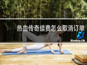 热血传奇续费怎么取消订单