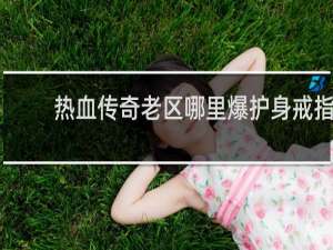 热血传奇老区哪里爆护身戒指