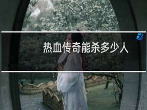 热血传奇能杀多少人