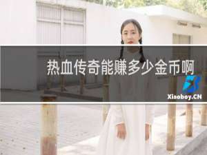 热血传奇能赚多少金币啊