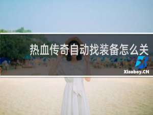 热血传奇自动找装备怎么关