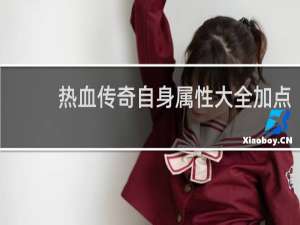 热血传奇自身属性大全加点