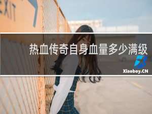 热血传奇自身血量多少满级