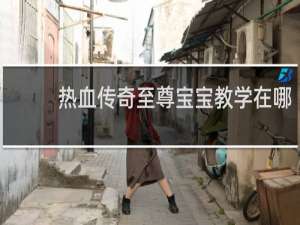 热血传奇至尊宝宝教学在哪