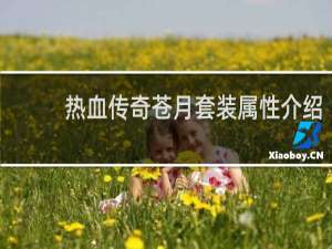 热血传奇苍月套装属性介绍