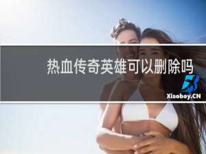 热血传奇英雄可以删除吗