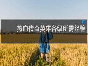 热血传奇英雄各级所需经验