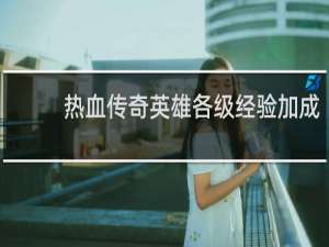 热血传奇英雄各级经验加成