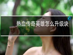 热血传奇英雄怎么升级块