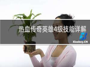 热血传奇英雄4级技能详解
