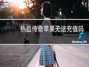 热血传奇苹果无法充值吗