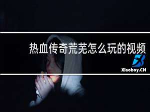热血传奇荒芜怎么玩的视频