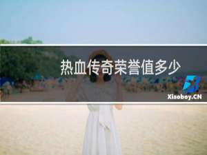 热血传奇荣誉值多少