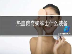 热血传奇蜘蛛出什么装备