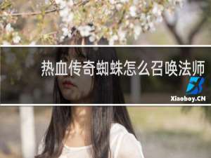 热血传奇蜘蛛怎么召唤法师