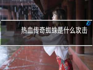 热血传奇蜘蛛是什么攻击