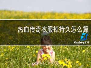 热血传奇衣服掉持久怎么算