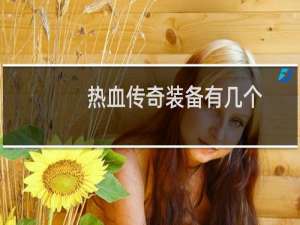 热血传奇装备有几个