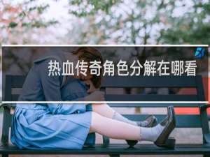 热血传奇角色分解在哪看