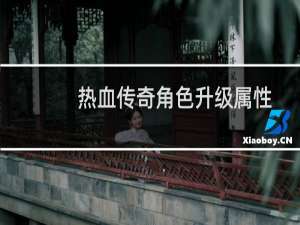 热血传奇角色升级属性