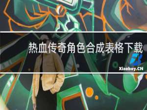 热血传奇角色合成表格下载