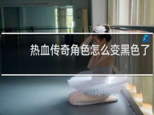 热血传奇角色怎么变黑色了