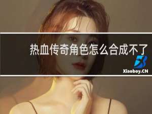 热血传奇角色怎么合成不了