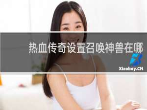 热血传奇设置召唤神兽在哪