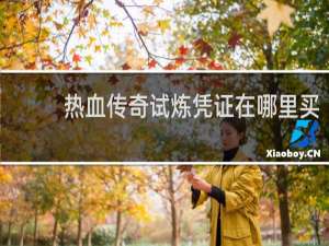 热血传奇试炼凭证在哪里买