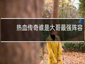 热血传奇谁是大哥最强阵容