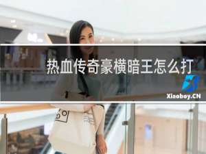 热血传奇豪横暗王怎么打