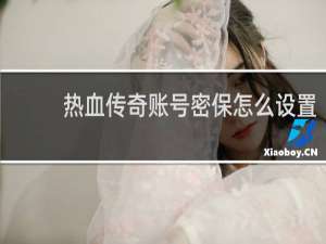 热血传奇账号密保怎么设置