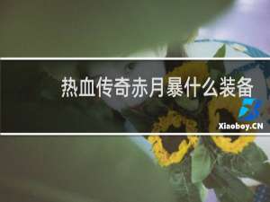 热血传奇赤月暴什么装备