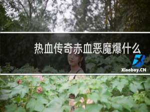 热血传奇赤血恶魔爆什么
