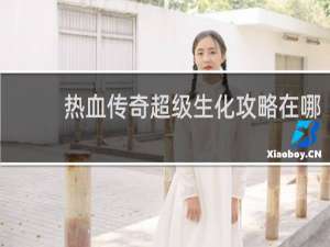 热血传奇超级生化攻略在哪