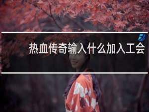 热血传奇输入什么加入工会