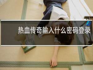 热血传奇输入什么密码登录
