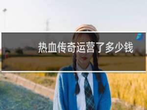 热血传奇运营了多少钱