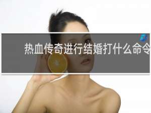 热血传奇进行结婚打什么命令