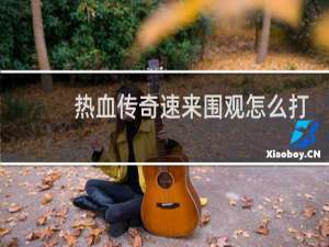 热血传奇速来围观怎么打