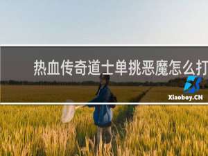 热血传奇道士单挑恶魔怎么打