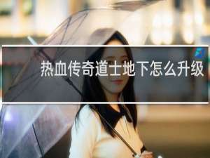 热血传奇道士地下怎么升级